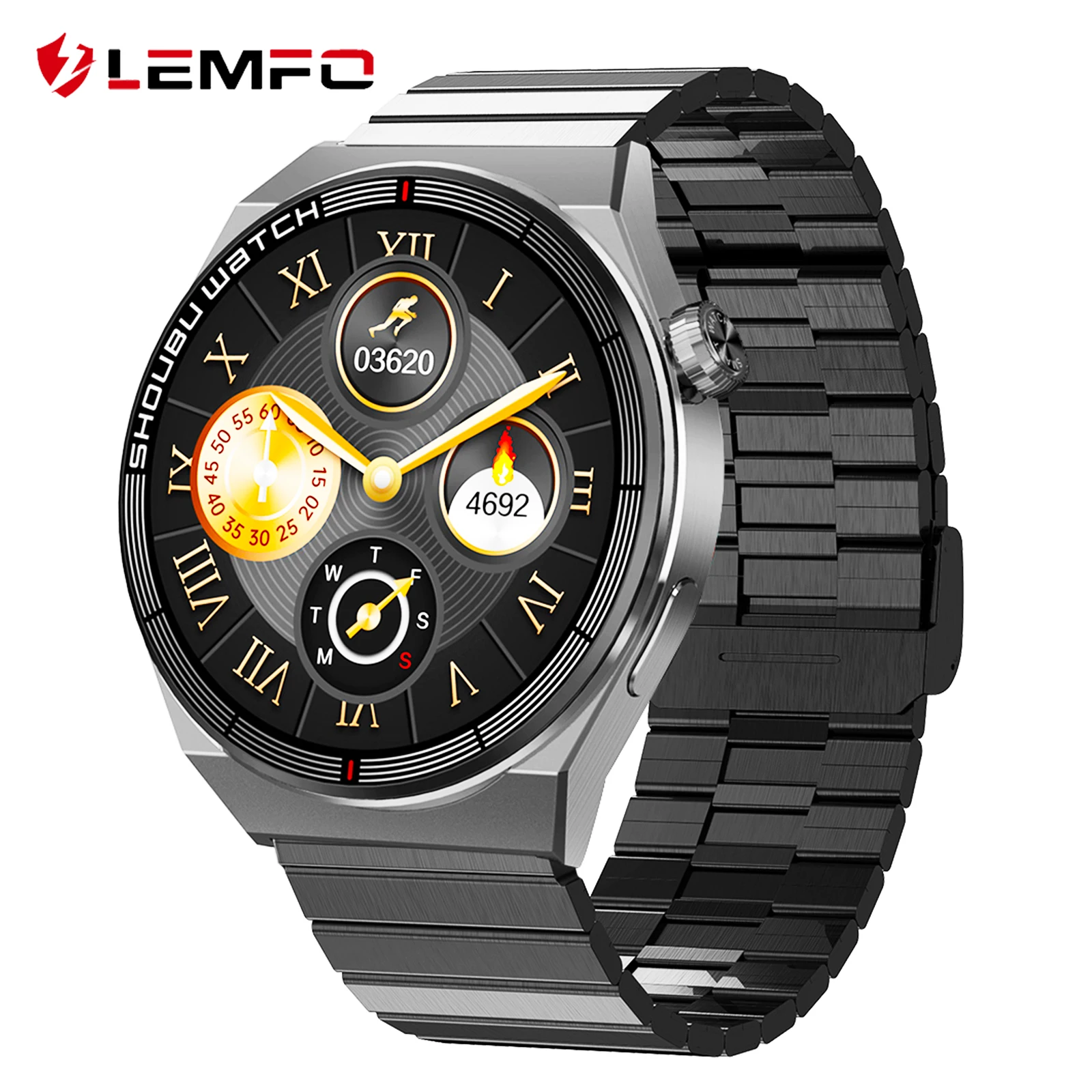 LEMFO ET3PRO часы мужские Bluetooth-вызов NFC смарт smart watch men пользовательский циферблат sports