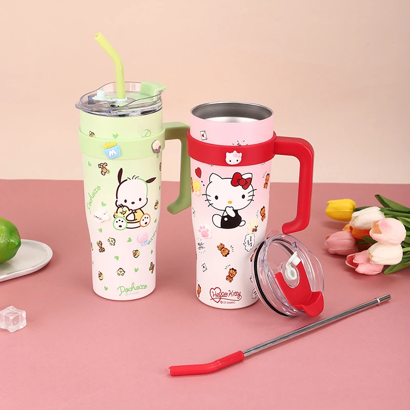 1200 мл Sanrio Hello Kitty Kuromi My Melody Ice Cup мультяшный домашний автомобиль портативный