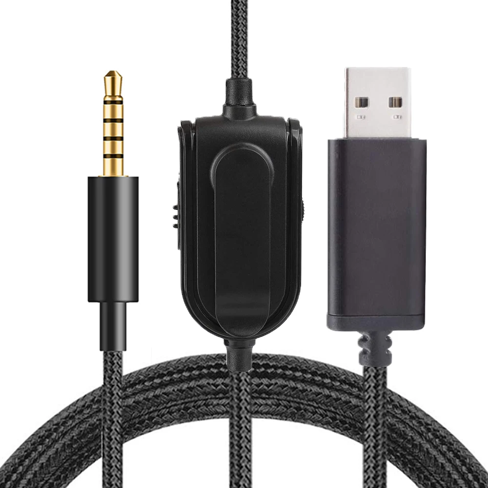 7.1 Usb Mute Cable Extension Cord For Logitech Astro A10 A40