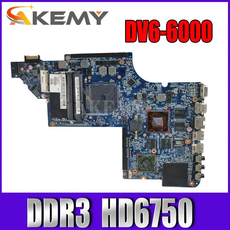 

Akemy 650854-001 665284-001 665281-001 для HP Pavilion DV6 DV6-6000 материнская плата для ноутбука FS1 DDR3 HD6750 1 Гб