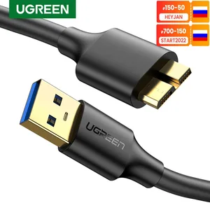 USB кабель Ugreen для Samsung Galaxy S5F, Note 3 для быстрой зарядки и передачи данных, 0,25-2м, черный.