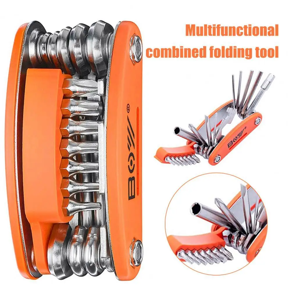 

8002B Bicycle Repair Tool 20-in-1 Foldable Portable Cycling Mountain Bike Multitool Tire Repair Tools for Cyclist