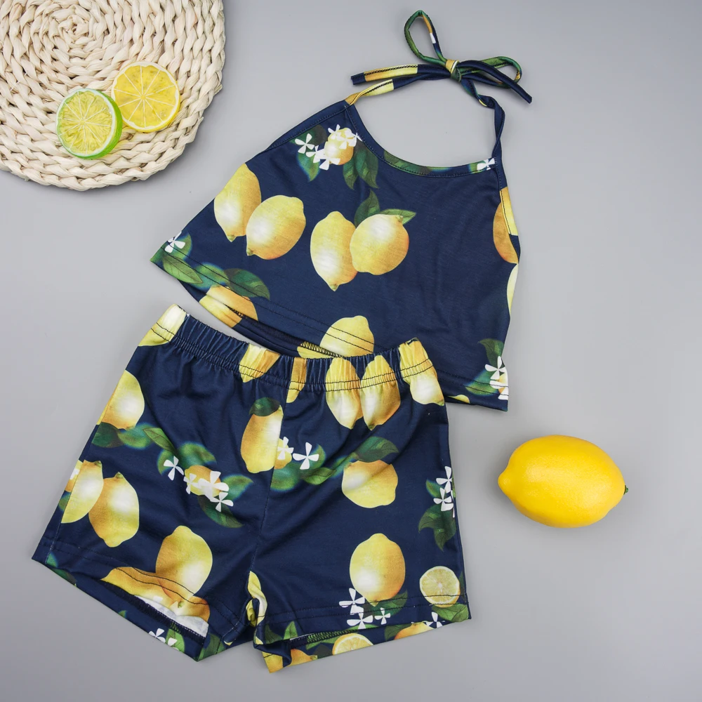 

Женская Одежда для новорожденных, комплект из двух предметов, верх и шорты