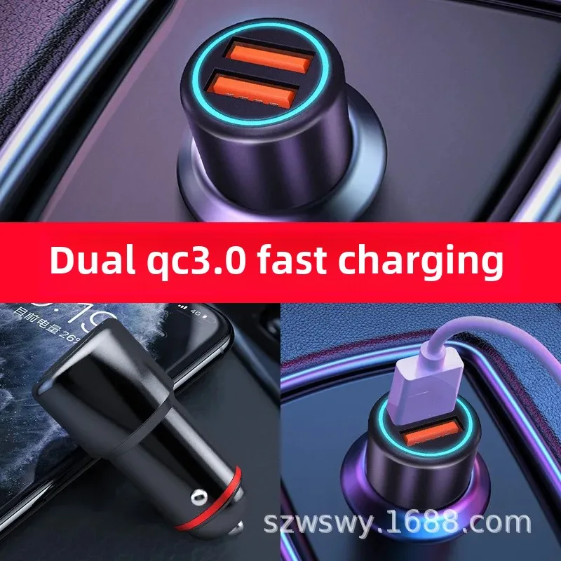 Многофункциональное автомобильное зарядное устройство Smart Huawei из алюминиевого