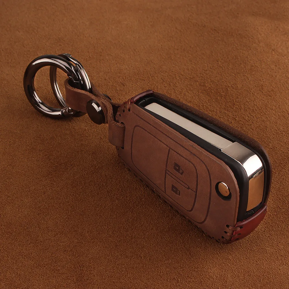 KEYYOU Genuine Leather car key cover case for Chevrolet Cruze Epica Lova For OPEL VAUXHALL Astra H Insignia J Vectra C Corsa | Автомобили