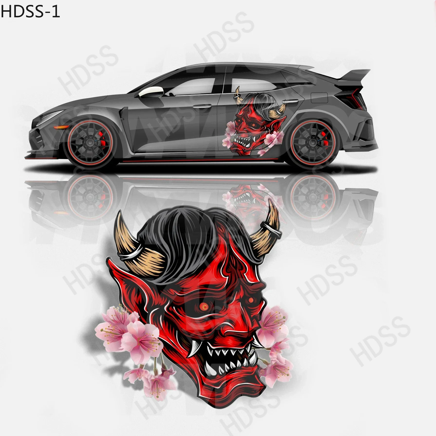 HDSS-персонализированные виниловые наклейки самурая автомобильные аксессуары для