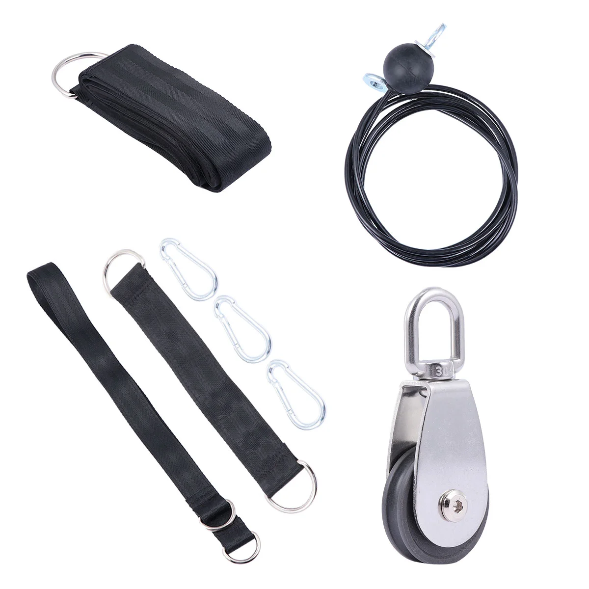 

Fitness Equipment DIY Loading Pulley System LAT Lift Tricep Rope Training Cable