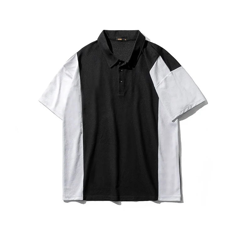 

Smart Casual Clothing Polos Summer Men's Polo Shirts Short Sleeves Fashion Patchwork High Quality Top Plus Size 5XL 6XL 7XL