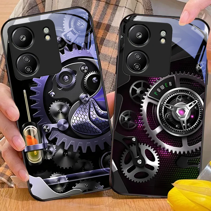 Текстурное снаряжение зеленое для Xiaomi Redmi 13C Note13 12 Pro Plus 5G Note 9 13T POCO X6 F5 F6 черный