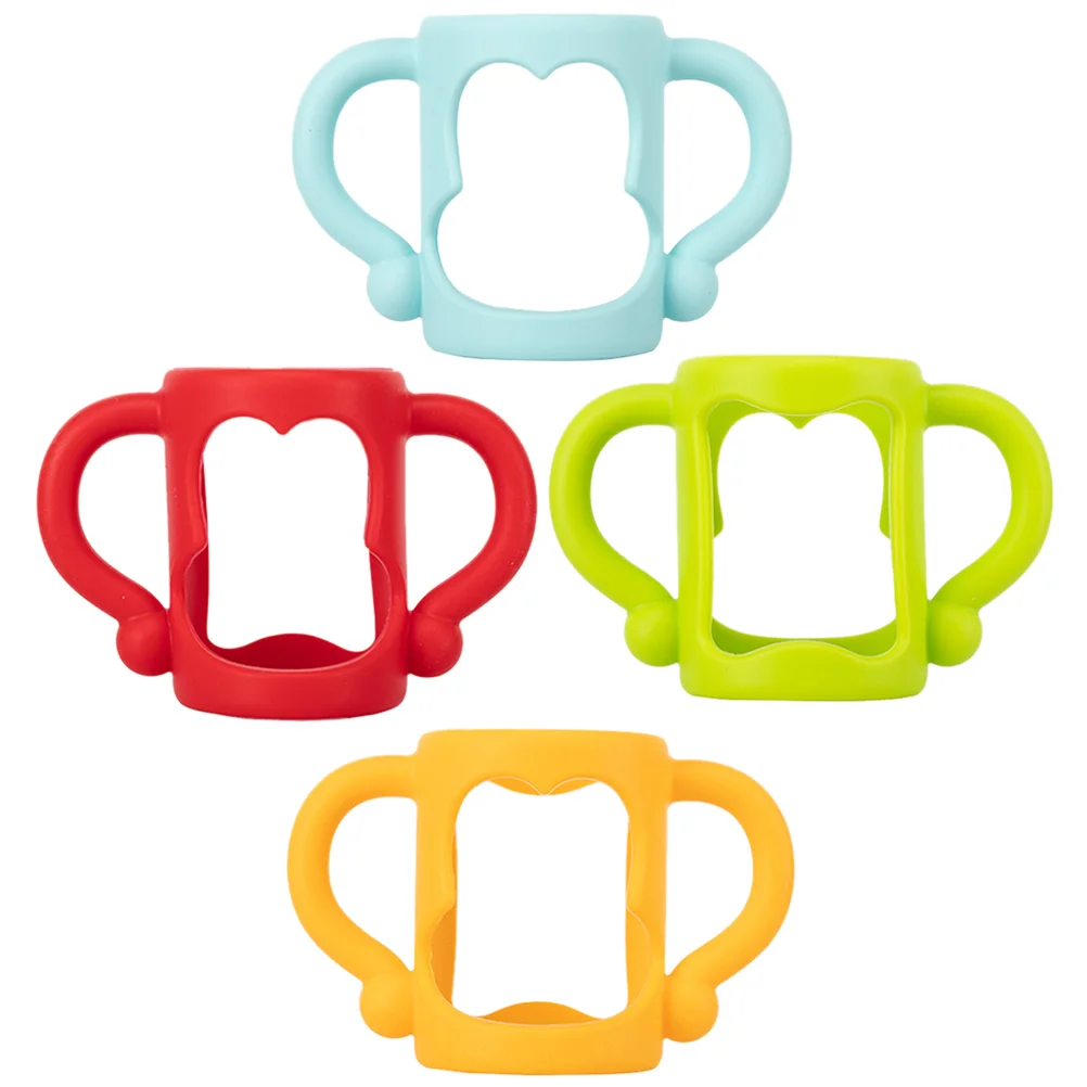 

4 шт., силиконовые ручки для бутылочек для кормления младенцев