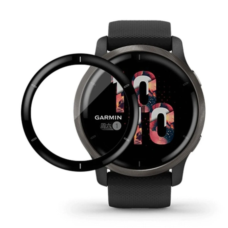 

2 pcs 3D Soft Film for Garmin Venu 2/2S Full Curved Edge Screen Protector Bubble Free Anti-fall Waterproof Anti-scratch