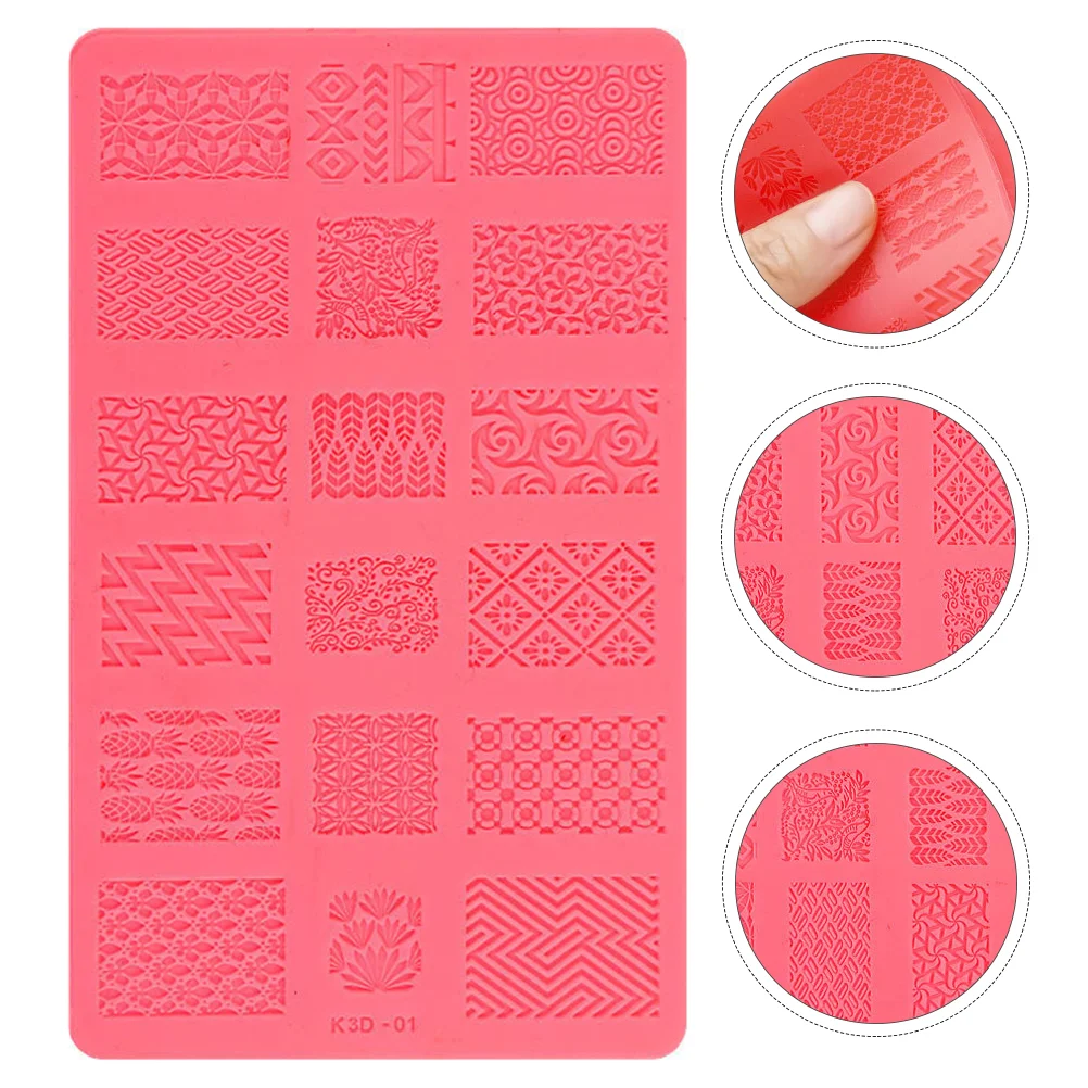 

Peg Board Accessories Nail Design Molds Kits DIY Template Tool Silicone Tools Plates Decorate Relief