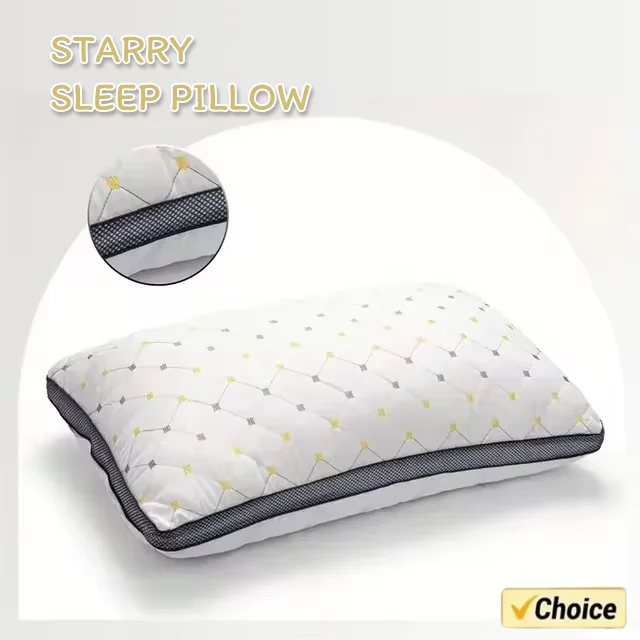 Волоконная Подушка с вышивкой в виде звезды для защиты шеи быстрое