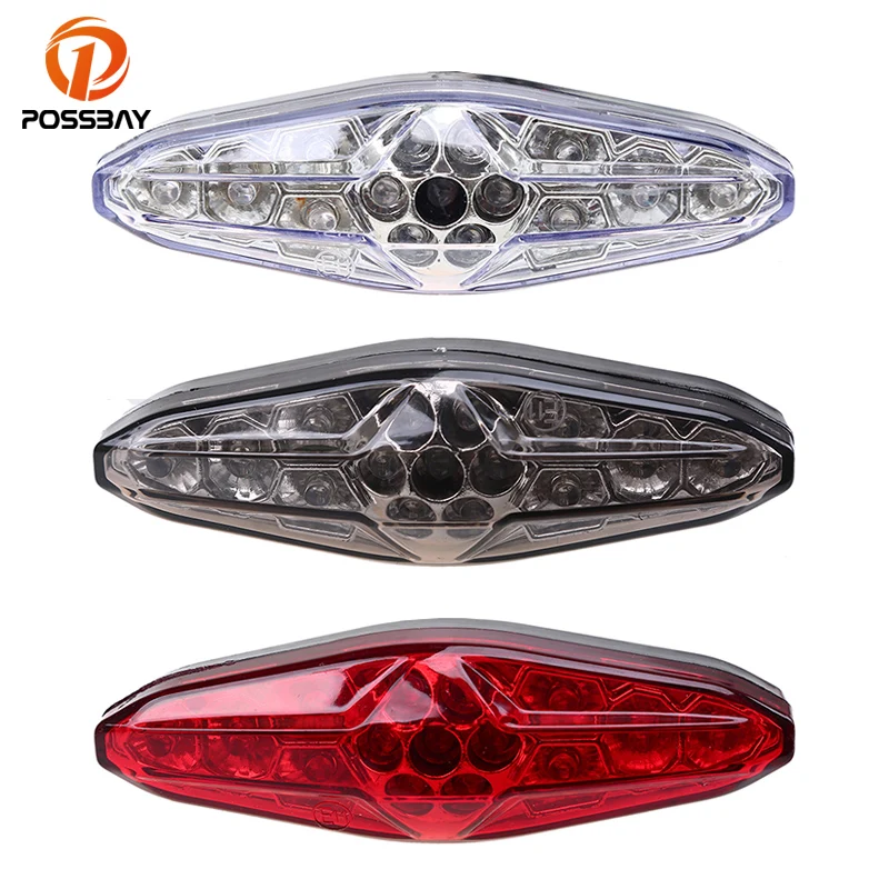 Задние светодиодные фонари POSSBAY для мотоцикла задний стоп-сигнал сигнальная