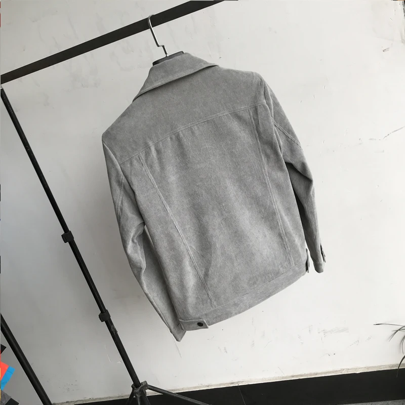 Куртка мужская весенняя универсальная укороченная куртка с отложным воротником