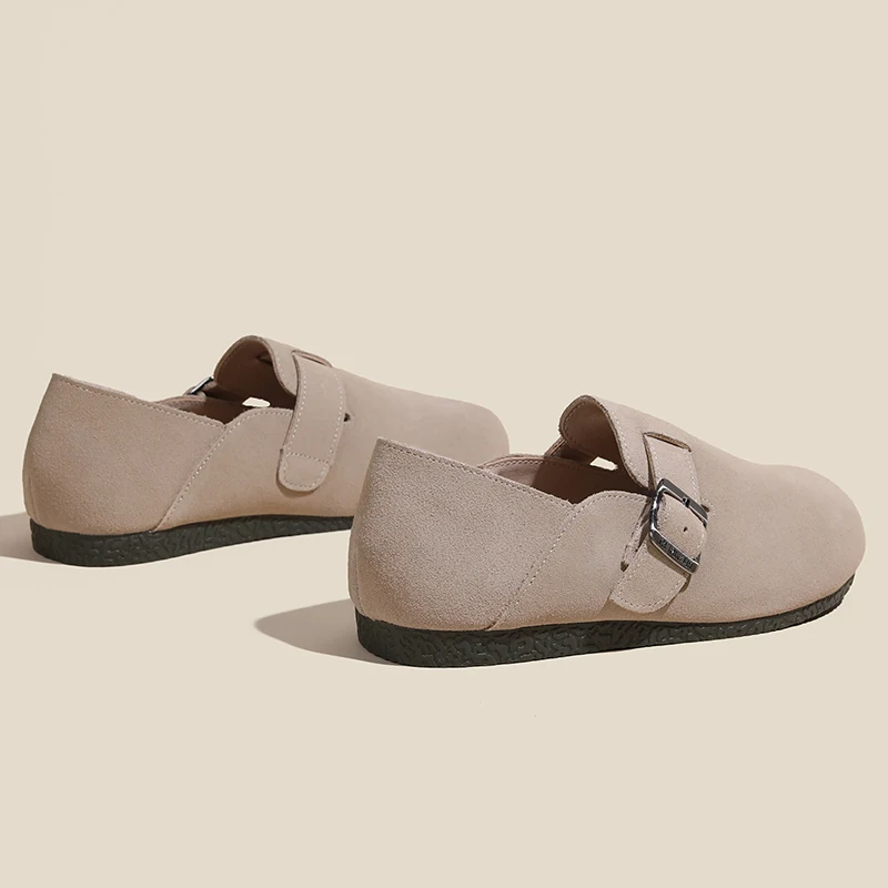 Thick Bottom Female Plus Velvet Autumn And Winter 2023 New Beans And Beans Le Fu Shoes Flat Bottom Non-slip Warm Soft Bottom