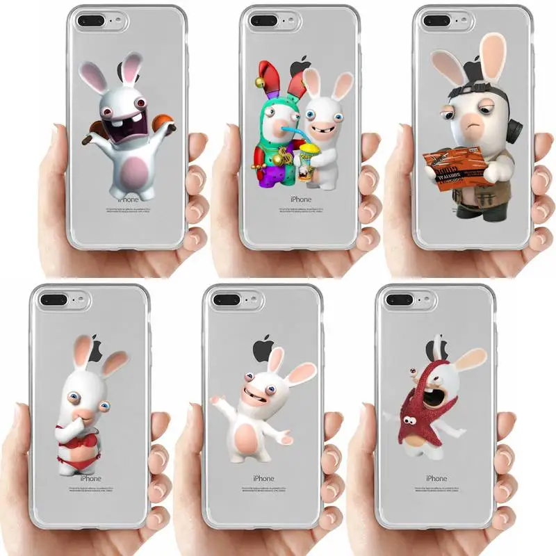 

Raving Rabbids cartoon Phone Case For iPhone 14 13 12 11 Pro Max XS X XR SE 2020 6 7 8 Plus Mini Protective Cover