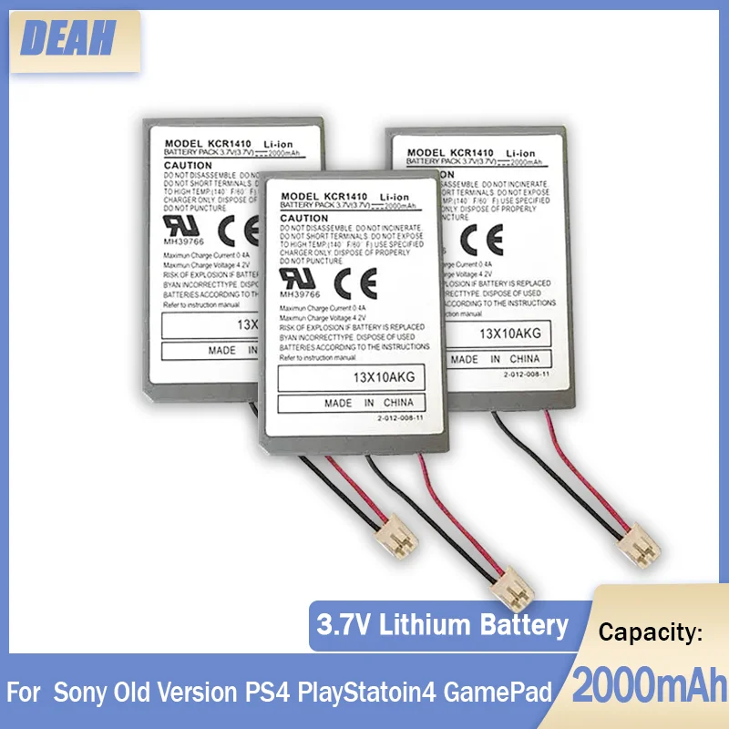 3.7V 2000mAh KCR1410 Replacement Lithium Battery For Sony Old Version PS4 PlayStatoin4 Wireless Controller GamePad |