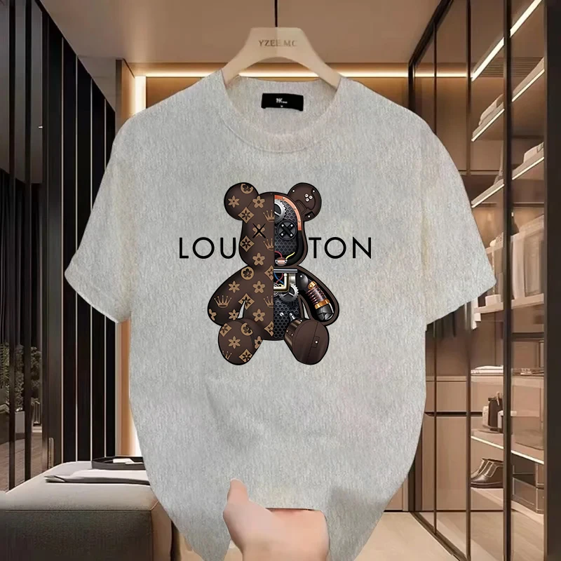 Футболка мужская с принтом Классическая хлопковая дышащая коротким рукавом