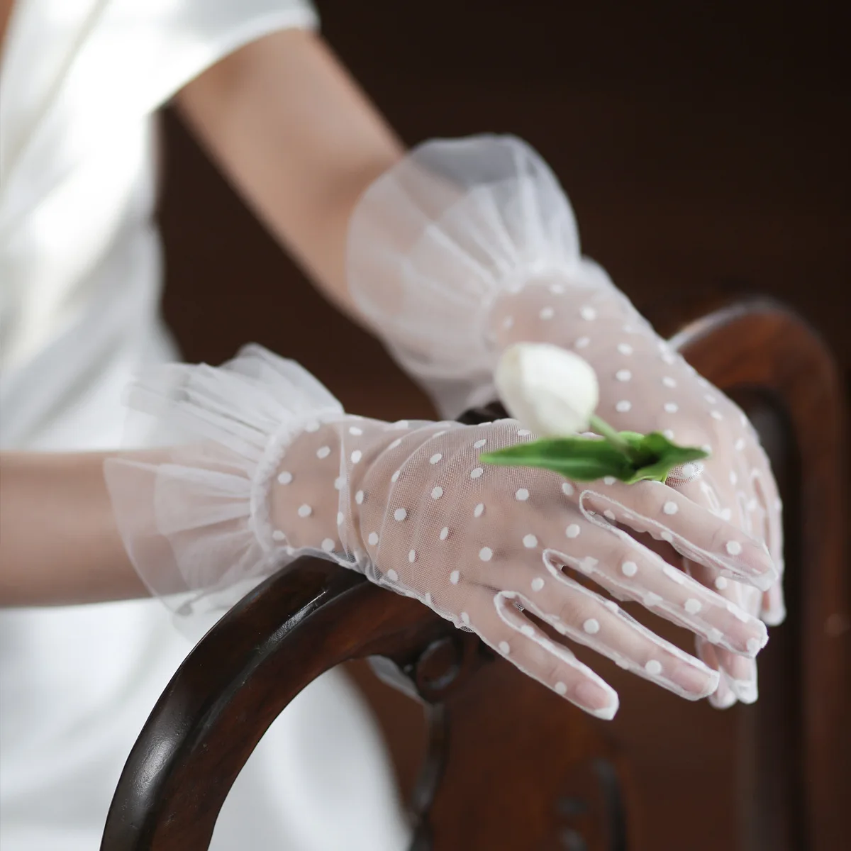 

Long Gloves Women Elegant Wedding Brides Evening Dress Bride to Be Bridal Glove Mittens Bridesmaid Photography Dresses Women's