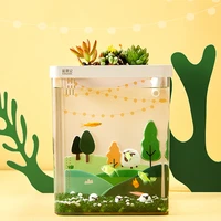 guppy plant smart fish box living room mini acrylic desktop fish bowl betta quiet small kids bocal poisson household products