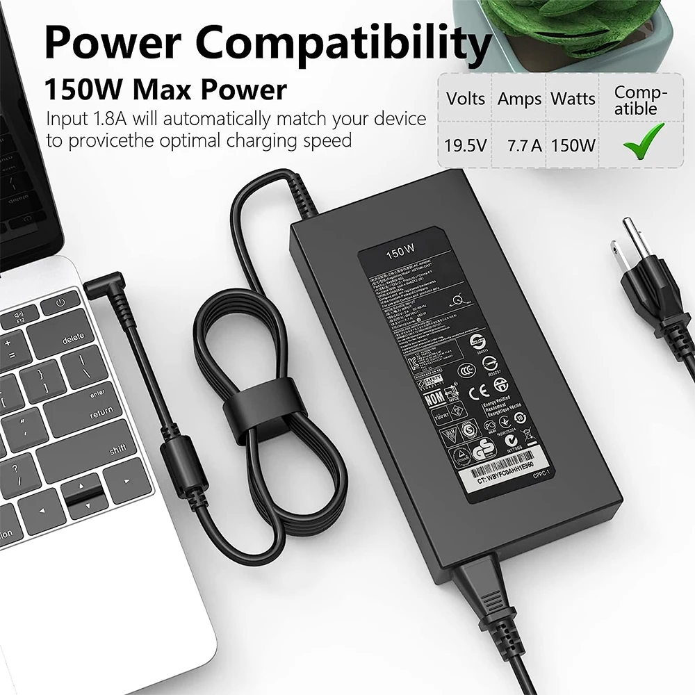 Charger For Hp Zbook 15 15u 15v G3 G4 G5 G6 Studio G3 G4 G5 G6 G7 G8 Omen 15 17 Create G7 Fury 17 G7 G8 Laptop