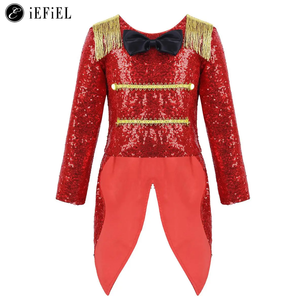 

Kids Boys Girls Circus Ringmaster Costume Halloween Lion Tamer Showman Long Sleeves Tailcoat Jack Cosplay Party Fancy Dress Up