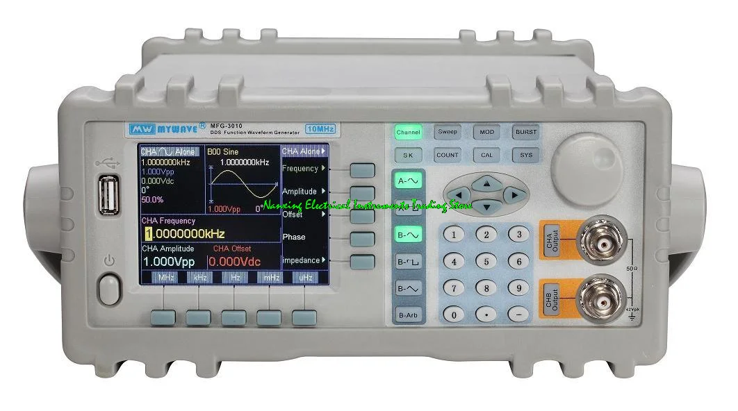 

MFG-3010/MFG-3020/MFG-3040/MFG-3060 dual channel DDS Function Signal generator 40µHz-10MHz/20MHz/40MHz/60MHz True color 3.5“TFT
