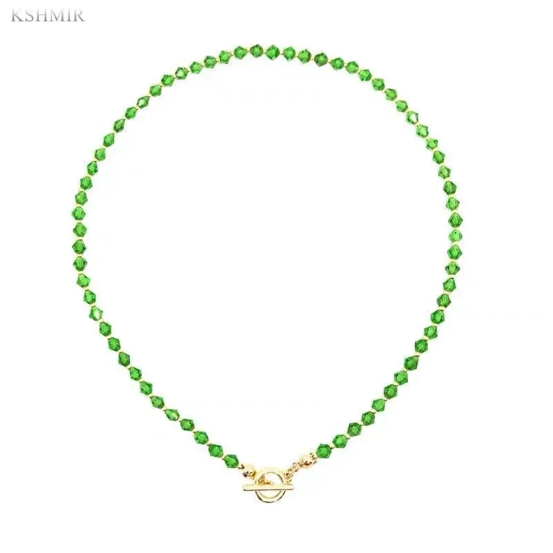 

New fund recommends green necklace female clavicle chain exquisite design short simple temperament classic necklace