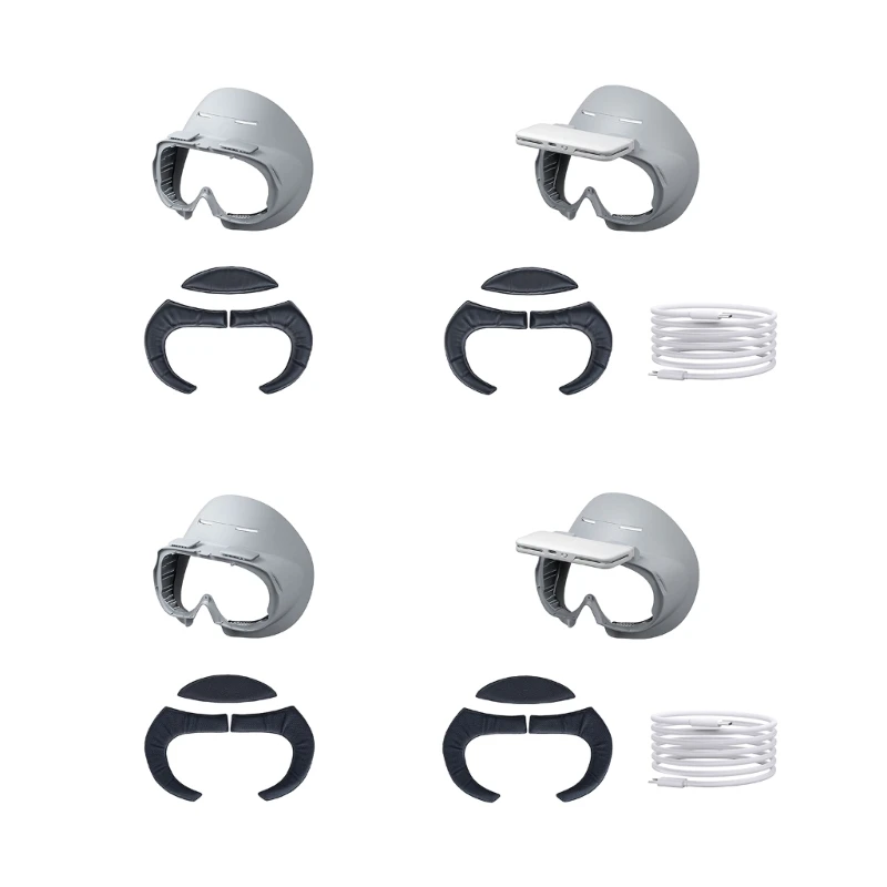 

Мягкие кронштейны интерфейса подушки для гарнитуры Pico 4 VR из полиуретана, чехол для лица с/без охлаждающего вентилятора, аксессуары VR