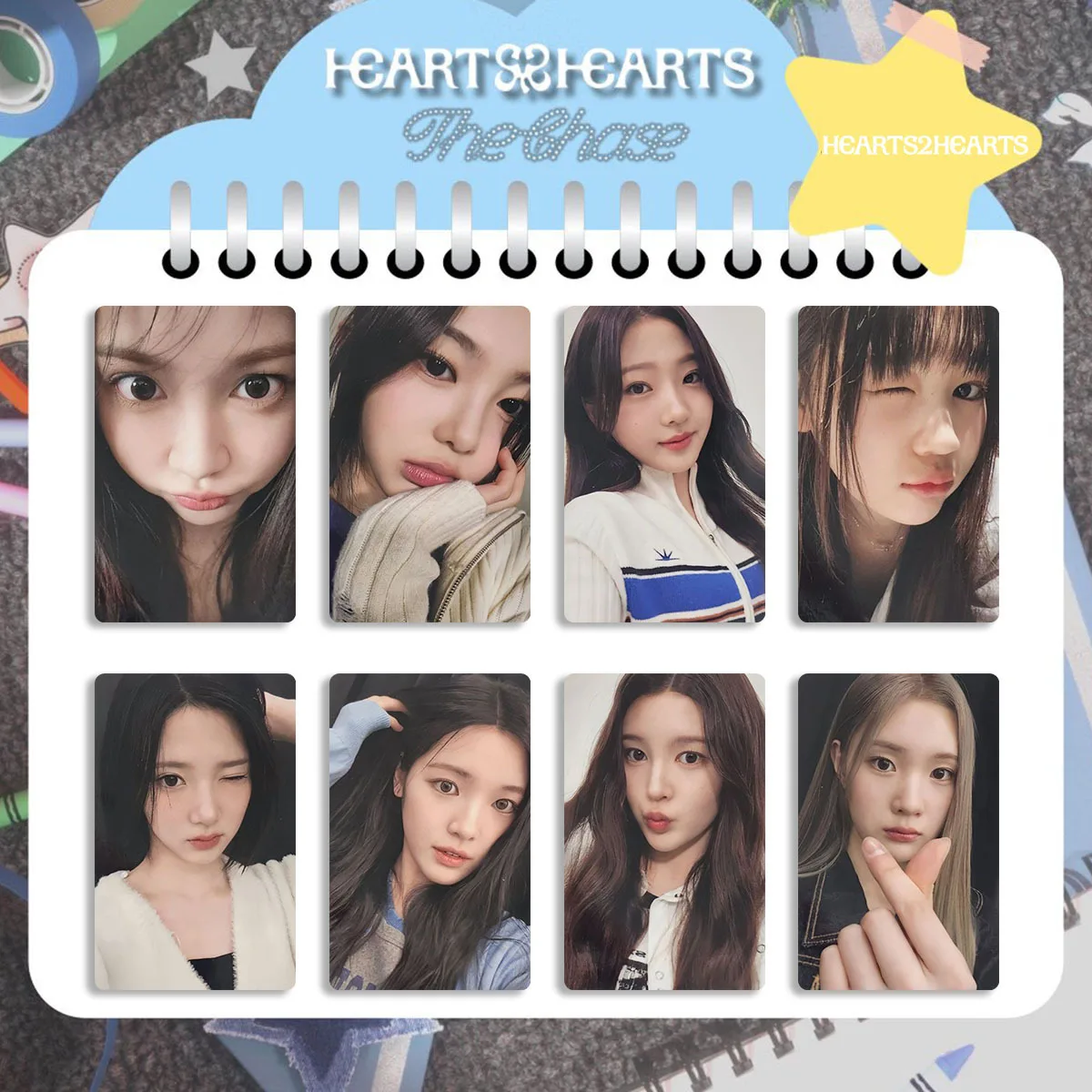 8 шт./компл. Kpop Hearts2Hearts The Chase дебютный альбом Lomo карты Jiwoo Carmen Yuha AM WM K4 Ver глянцевые