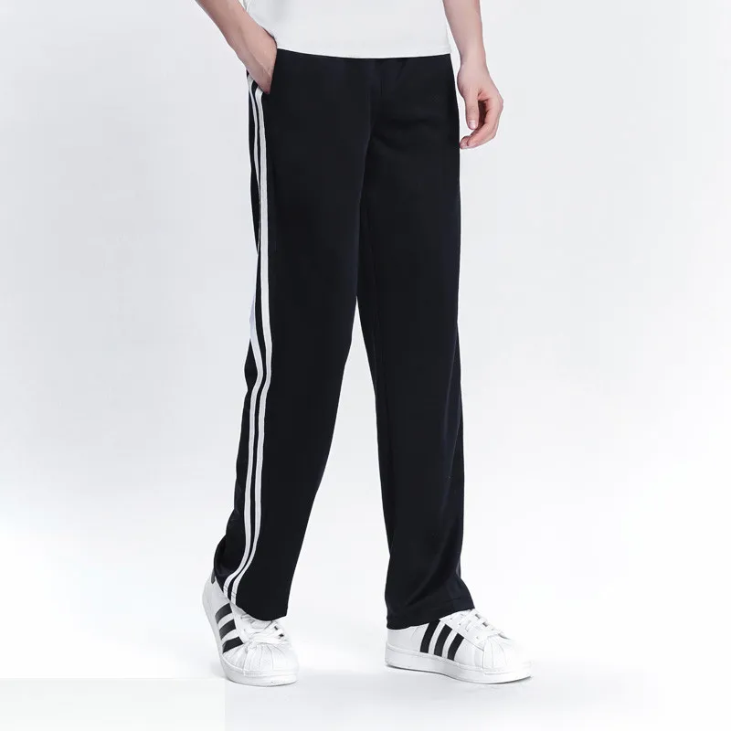 Spring Summer Men's Casual Sweatpants Men Basic Trousers Tracksuit Side Stripe Slim Breathable Sportswear Track Pants 2022 New