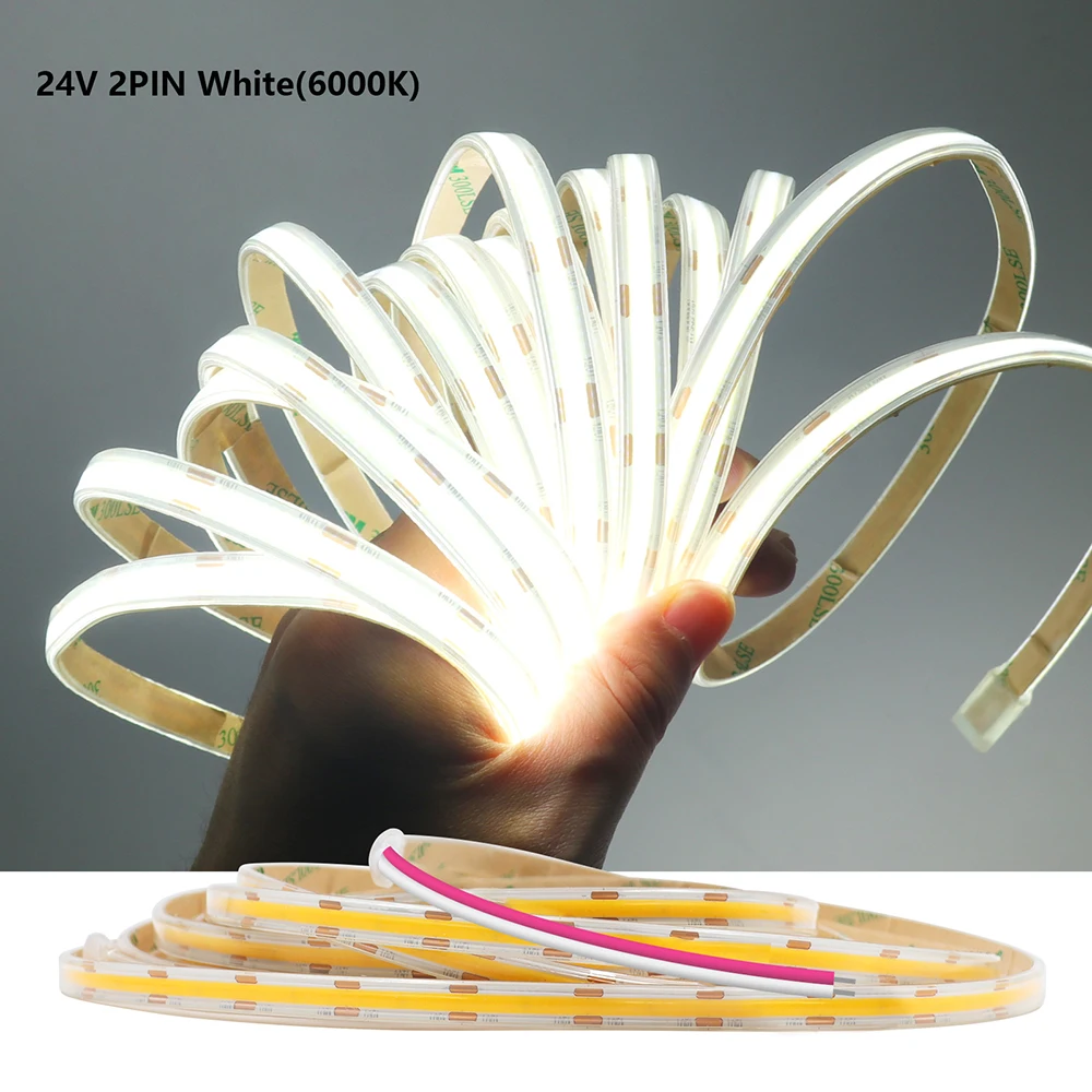 

Светодиодная лента COB IP67 12V/24V 480leds/m 3000K 4000K 6000K