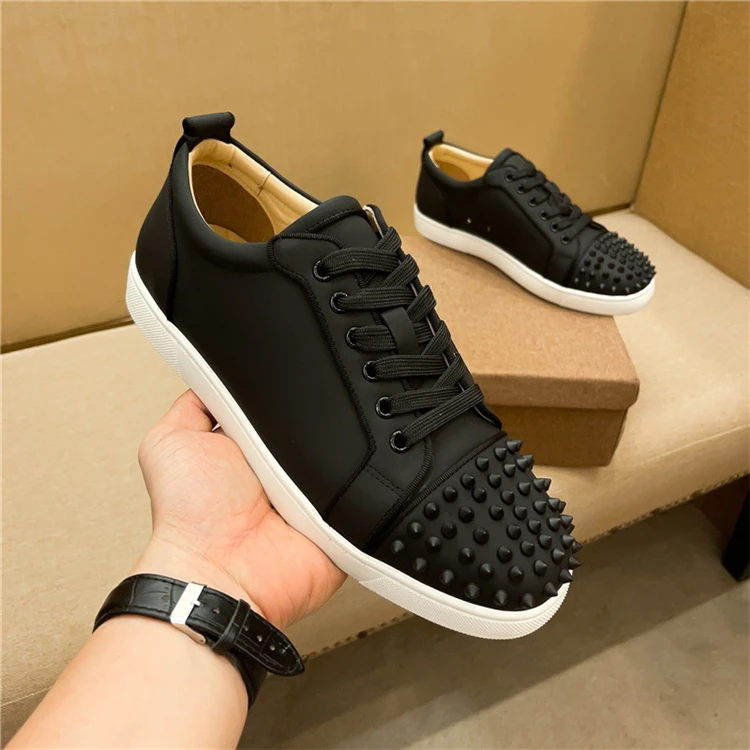 

Luxury shoes, red bottom shoes, men's shoes, rivets, low-top leather, all-match casual sneakers