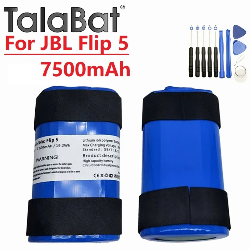 

Для JBL Flip 5 Flip5 обновленная батарея 3,7 в 7500 мАч