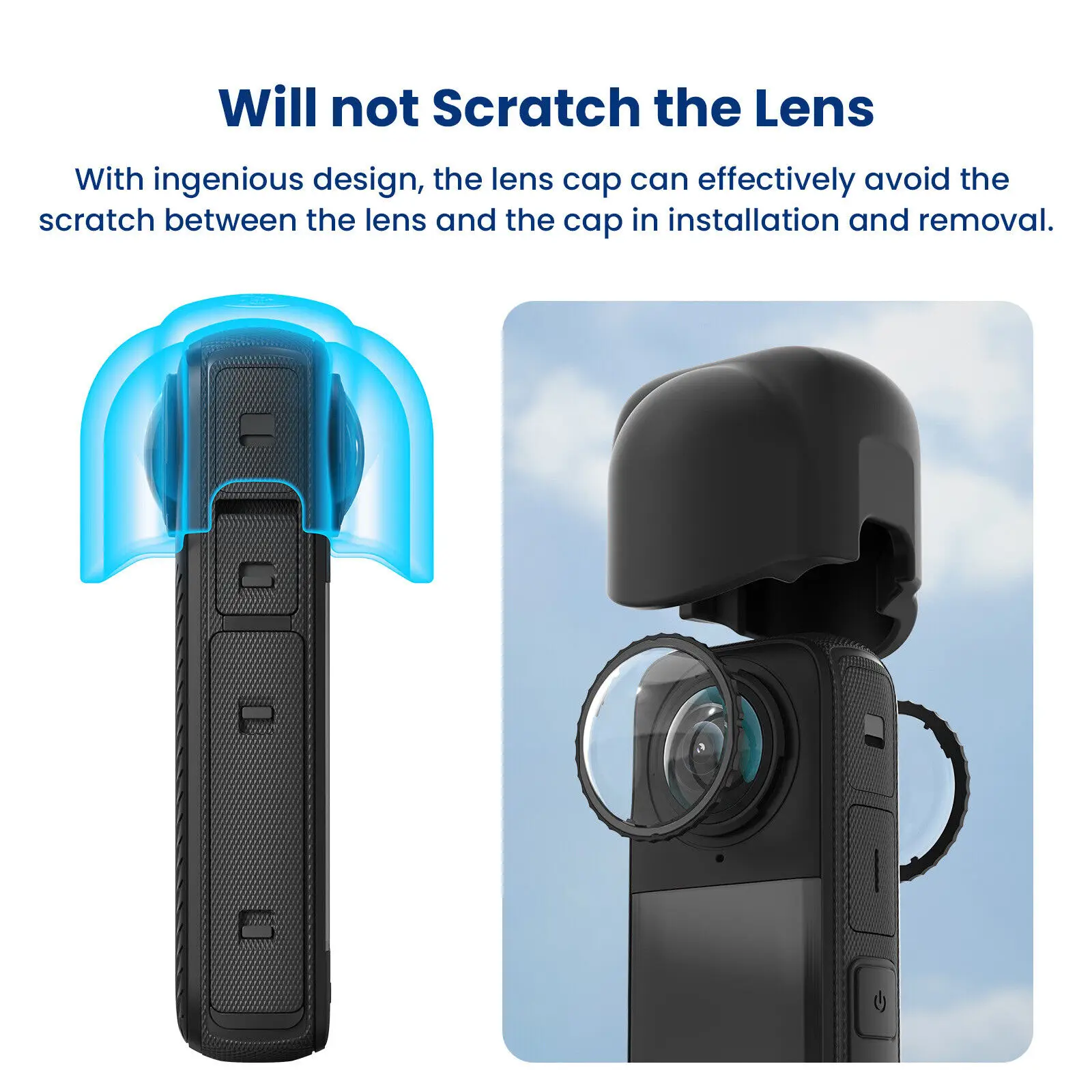 Amagis для Insta360 X4 Защита объектива Защитная силиконовая Крышка корпуса