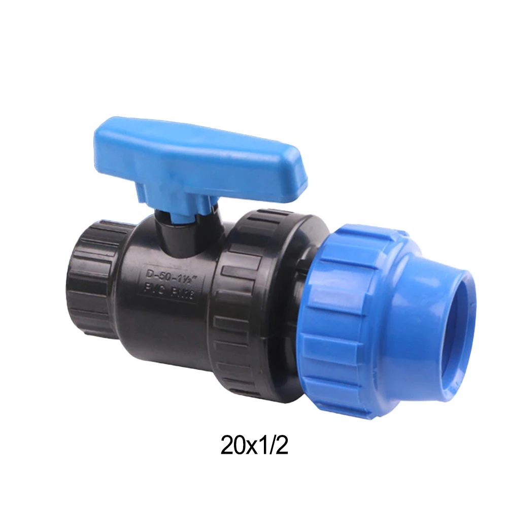 

20-40mm Water Pipe Fittings Connector Vavel For Gardening Agricultural Production Watering Fitting Joint PE Pipe Connector