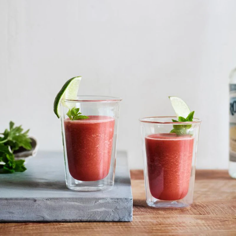 

Double insulated coffee glass, beer, milk, juice, Japanese minimalist household tea making cup