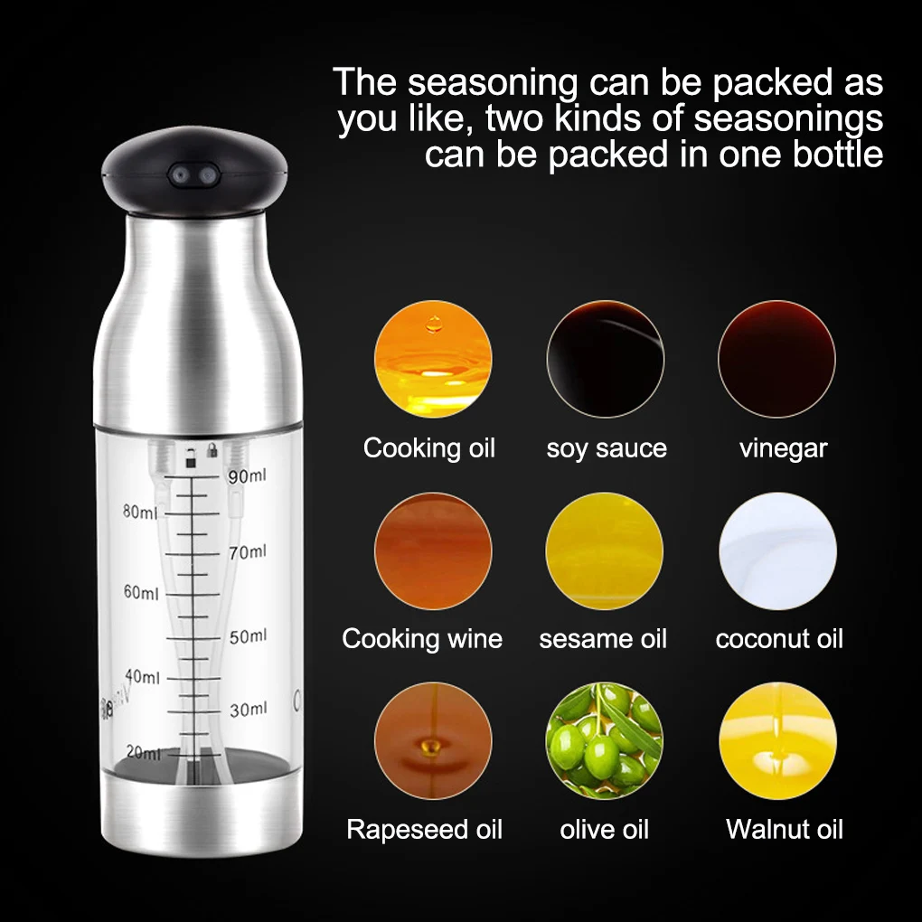 

Dual heads Oil Sprayer Empty Bottle Vinegar Bottle Oil Dispenser Salad BBQ Cooking Glass Oil Sprayer Kitchen Tools