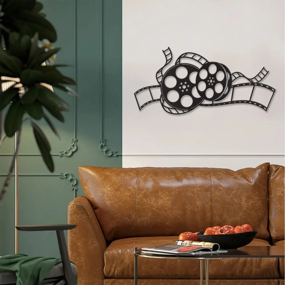 Винтажная металлическая вывеска в виде катушки для кинотеатра или идеально