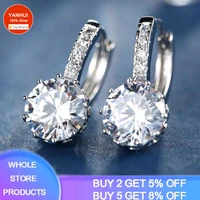 fashion imitation diamond drop earrings exquisite charming rhinestones wedding ear jewelry tibetan silver 925 earrings for women