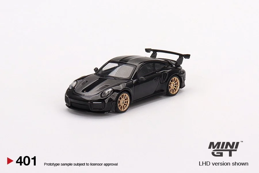 Мини GT 1:64 911 991 GT2 RS Weissach посылка, черный сплав, литый под давлением модель автомобиля, коллекционная миниатюрная машина, игрушки 401 в наличии