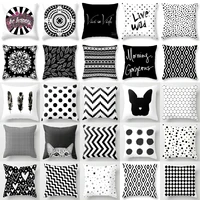 brand new simple black white geometry cushion case hot modern nordic decorative pillows case livingroom sofa couch throw pillows