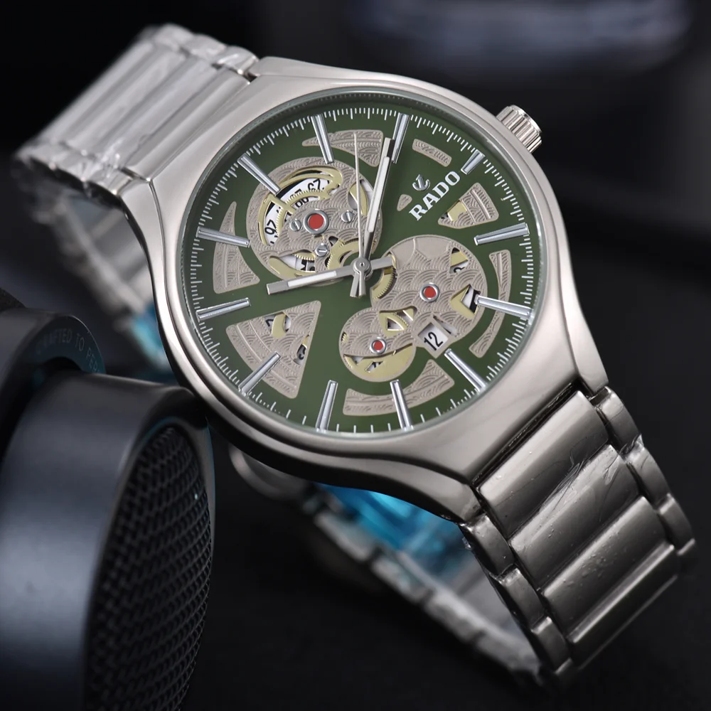 Фото Роскошные часы высшего качества AAA Rado, оригинальные брендовые часы для мужчин, модные многофункциональные кварцевые часы, классические деловые мужские часы AAA №3