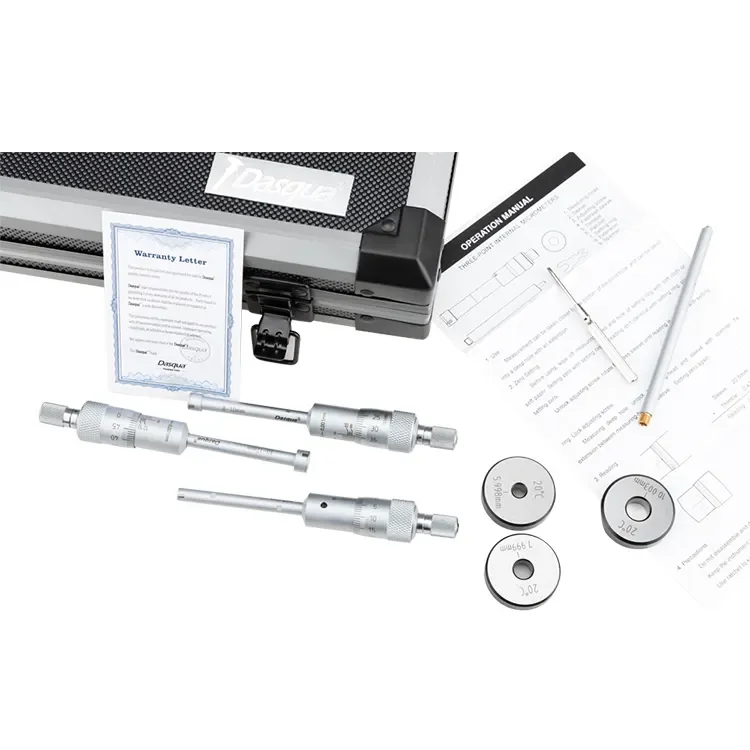 

Dasqua 6-12 mm Three Point Inside Micrometer Set 2 Years Warranty 6-8 mm 8-10 mm 10-12 mm 3 Points Internal Micrometer Metrology