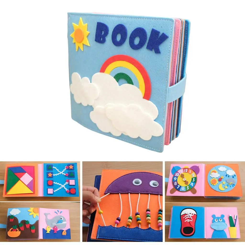 

Montessori Quiet Books Math Toy Sensory Book Cloth Book for Children Babies Early Educational Activity Busy board Book Baby Toys