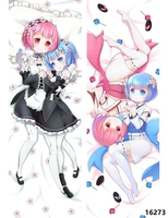 long hair rem ram anime pillow hugging s japanese bodybedding covers double sided case update