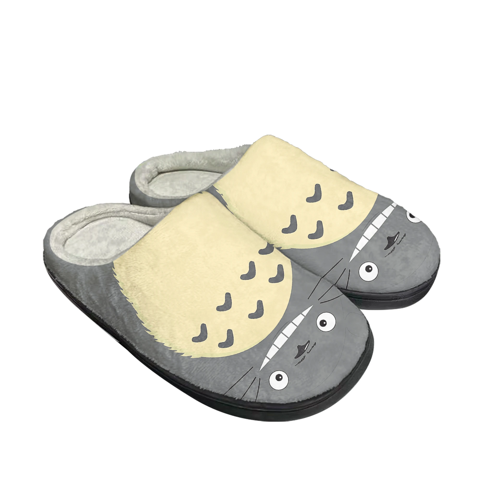 

Хлопковые тапочки My Neighbor Totoro на заказ, мужские и женские сандалии, камуфляжные плюшевые спальные повседневные теплые тапочки
