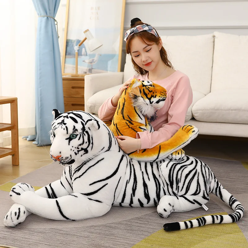 

50-110cm Simulation Plush Tiger Sleeping Pillow Soft Stuffed Forest Animals Cushion Sofa Decor Cartoon Tiger Toys For Kids Gift