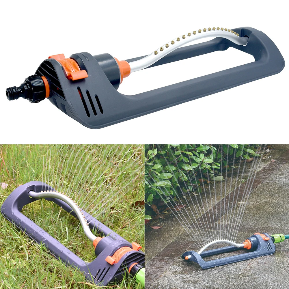 

Garden Sprinklers 19 Jets Oscillating Lawn Sprinkler Watering Garden Water Pipe Hose Connector Garden Watering System